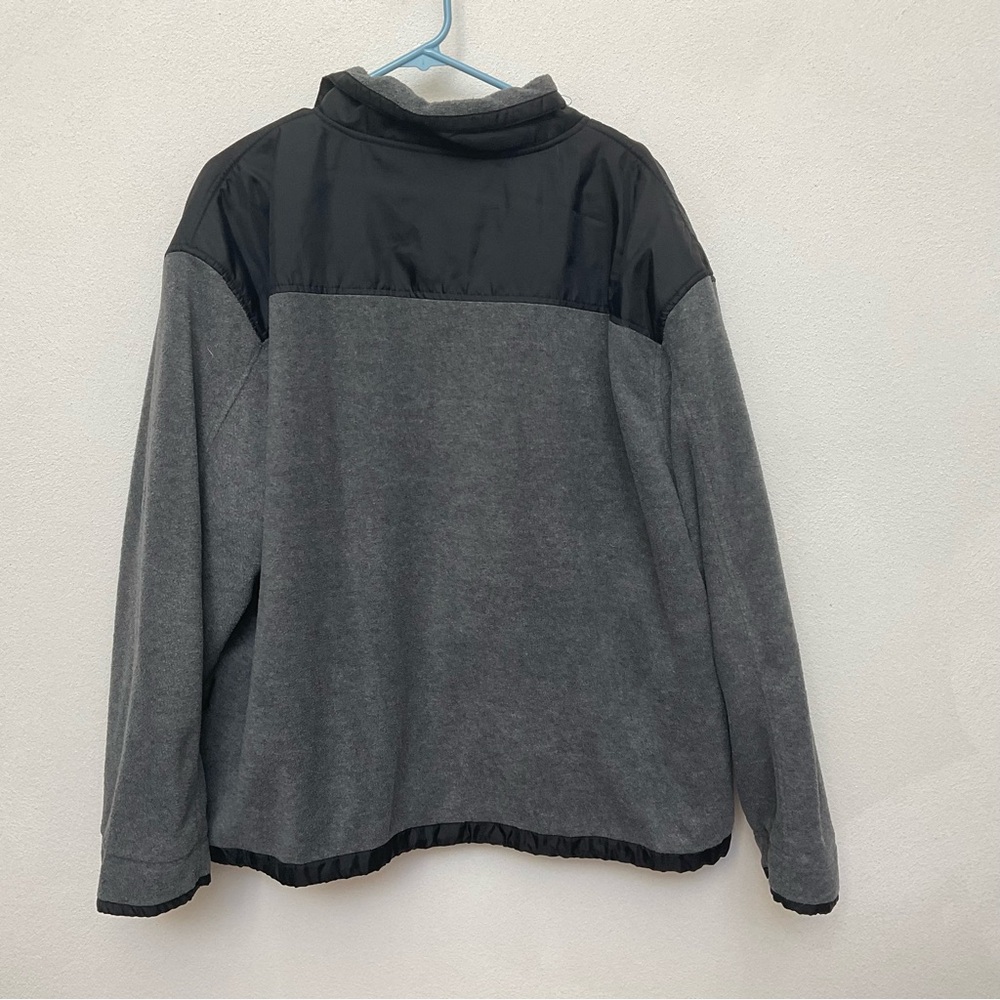 Baru Sports Grey Fleece Jacket Lined with Black Nylon Full Zip Size XL Men's - Picture 6 of 6
